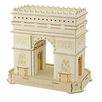 

DIY Triumphal Arch 3D Wooden model building puzzles kids toys handcraft educational games assemble kits Christmas birthday gifts