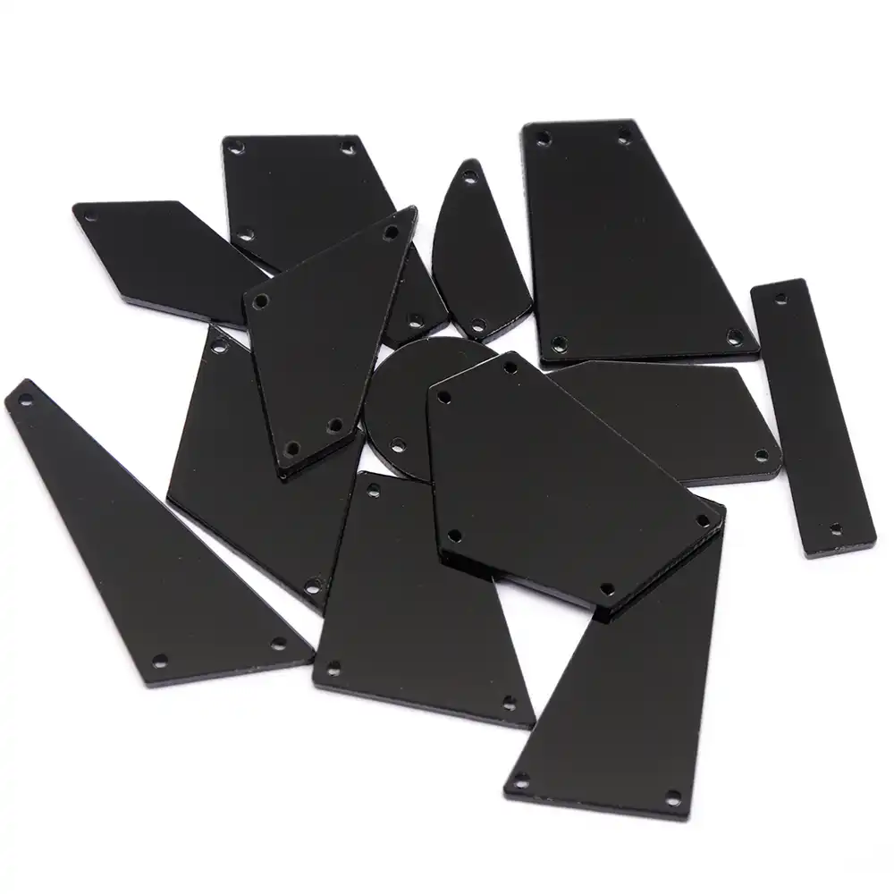 パンチ販売スト 30 個黒ミラー縫う不規則なアクリルミラーラインストーン縫製ラインストーン ラインストーン Aliexpress