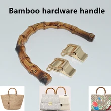 

1pcs Handle with 2 Buckles Imitation Bamboo Bag Handle Diy Handbag Tote Handles Accessories Clutch Bag Straps Replacement