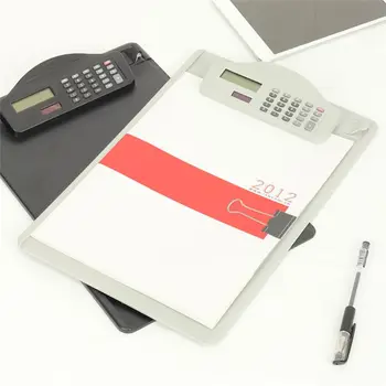 

Plastic A4 Clipboard with Calculator Writing Pad File Folders Document Holder