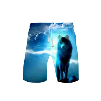 

Space Galaxy 3D Wolf Printed Board Shorts Trunks SummerKpopQuick Dry Beach Swiming Shorts Men Hip Hop Short Pants Beach clothes