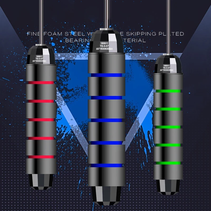Подшипник стальной проволоки Прыжки Скакалка скорость тренировки Регулируемая фитнес упражнение скакалка утолщенная противоскользящая