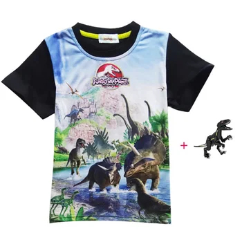 

Boys T-Shirt Cartoon Jurassic 2 clothes Kids Jurassic World Dinosaur print tshirt garcon tops Baby Boys Short Sleeve Clothing