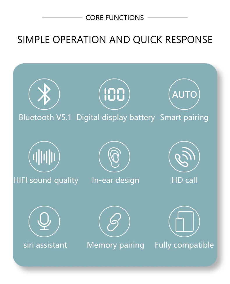 M3 Bluetooth Earphones 5 0 Wireless Earbuds TWS Earphone Noise Cancelling Mic bluetooth 5 0 headset for iPhone Xiaomi Huawei