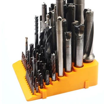 

Orange Drill Bit Storage Box Drill Storage Case Milling Cutter Drill Finishing Holder Large Capacity Organizer Case