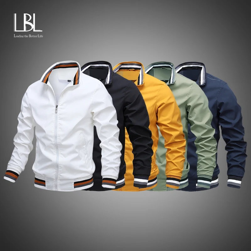 Flight Jacket Pilot Coat Mens Spring Casual Zipper Male Autumn Military Cargo