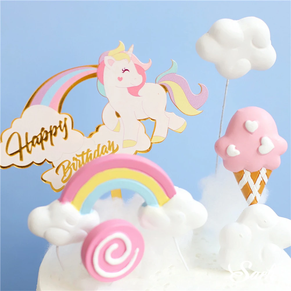 20 x Happy Birthday Jesus Cupcake Picks Cake Topper Xmas Decoration