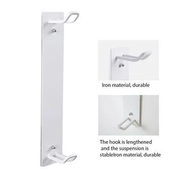 

Bedroom No Drilling Iron Wall Mounted Home Storage Kitchen Living Room Self Adhesive Helmet Rack Office Dual Hooks Easy Install