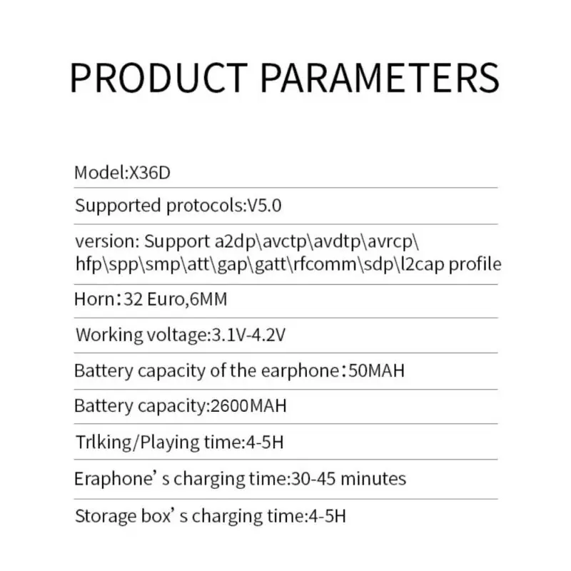X36 Bluetooth наушники 5,0, беспроводные наушники IPX6, водонепроницаемые, устойчивые к поту, портативный цифровой дисплей, сенсорное управление, Спортивная гарнитура
