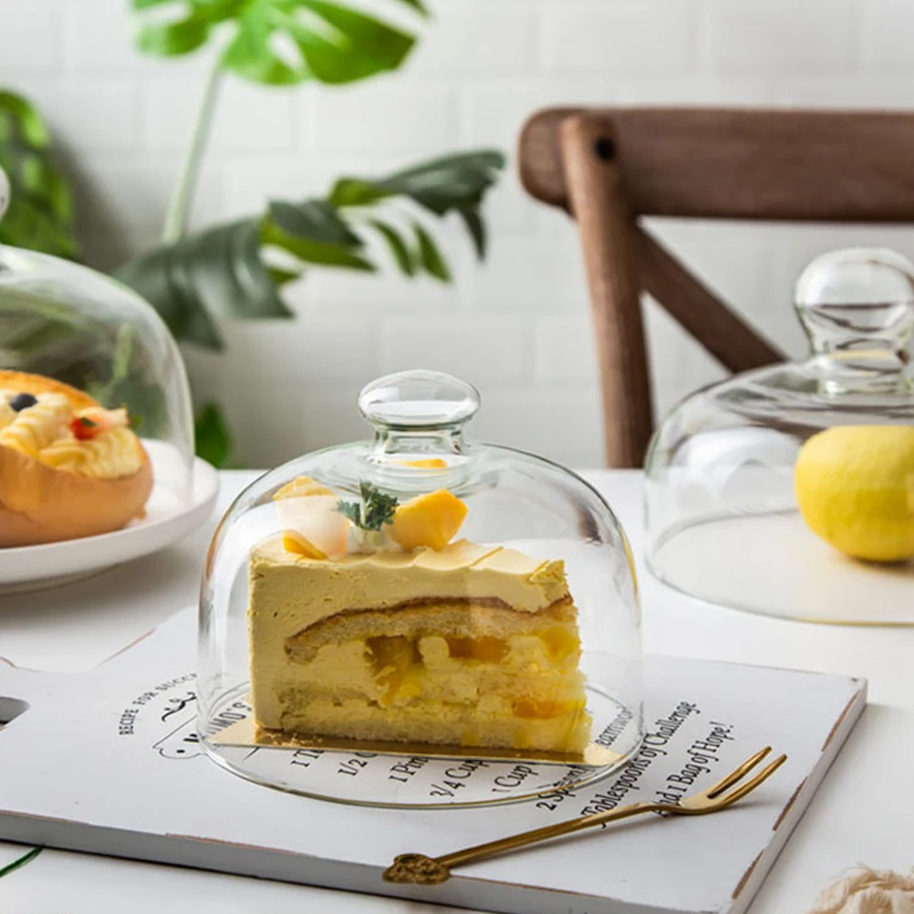 Стеклянная крышка для еды 1 шт. прозрачная Пылезащитная Крышка мухи комаров