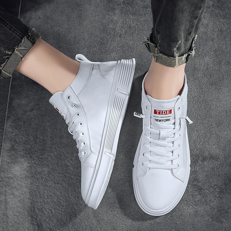 

Casual Shoes Men Korean-style Fashion 2020 Summer New Style White Shoes Men's Breathable Microfiber-Style Hot Selling Popular ME