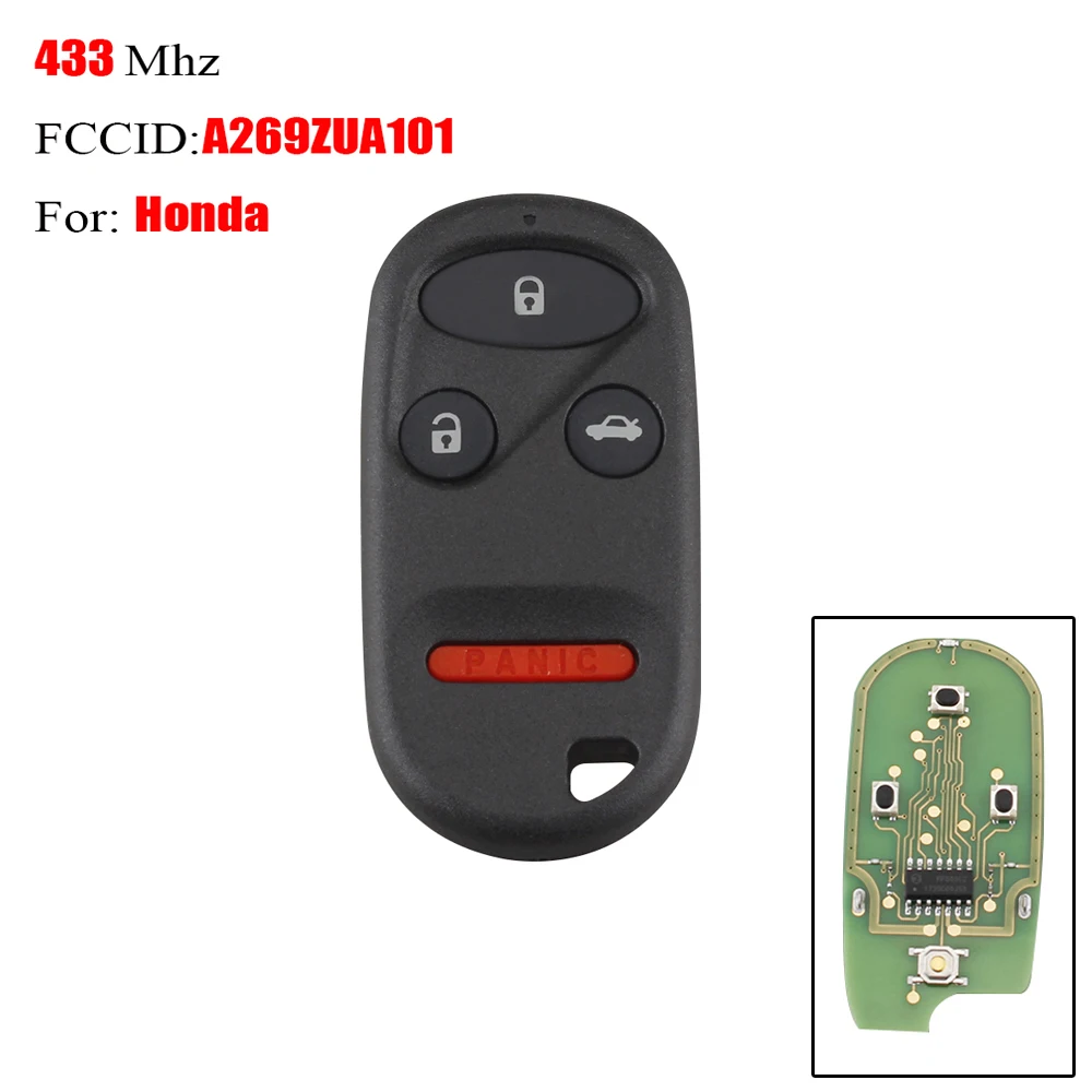 3 + 1 кнопки умный Автомобильный ключ для Honda CR-V 1997-2001 брелок 433 МГц A269ZUA101 4