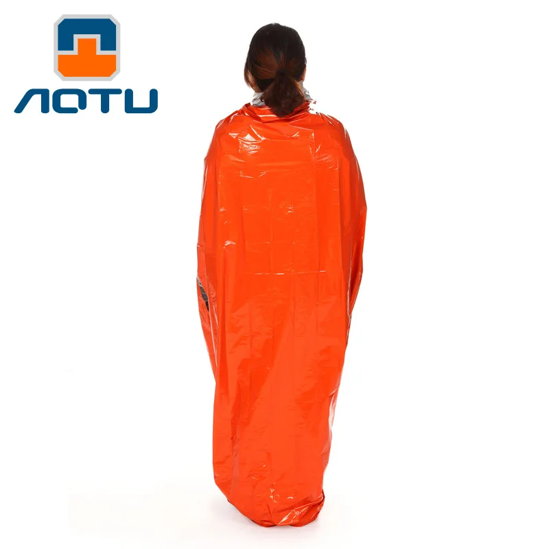 Открытый аварийный спальный мешок для выживания 213*91 см тепловой мешок, 90% сохранение тепла для сохранения тепла в чрезвычайных условиях