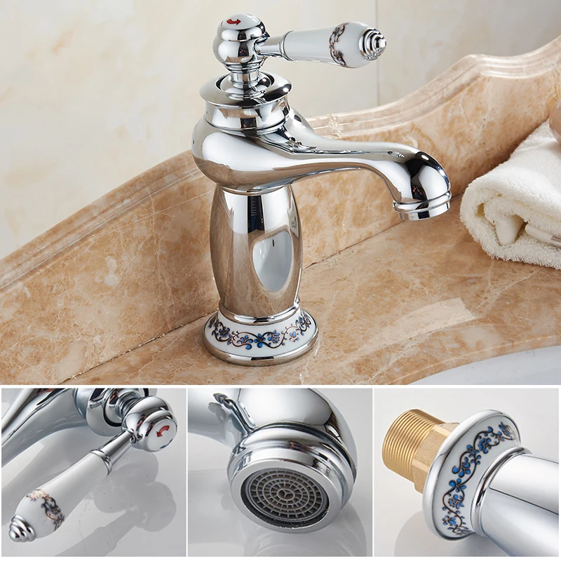 MOLI Bathroom Sink Faucet Gold Basin Single handle Faucets Diamond Water Mixer Crane Hot Cold Chrome Bath Brass Mixer Tap ML201 basin faucet bathroom faucet