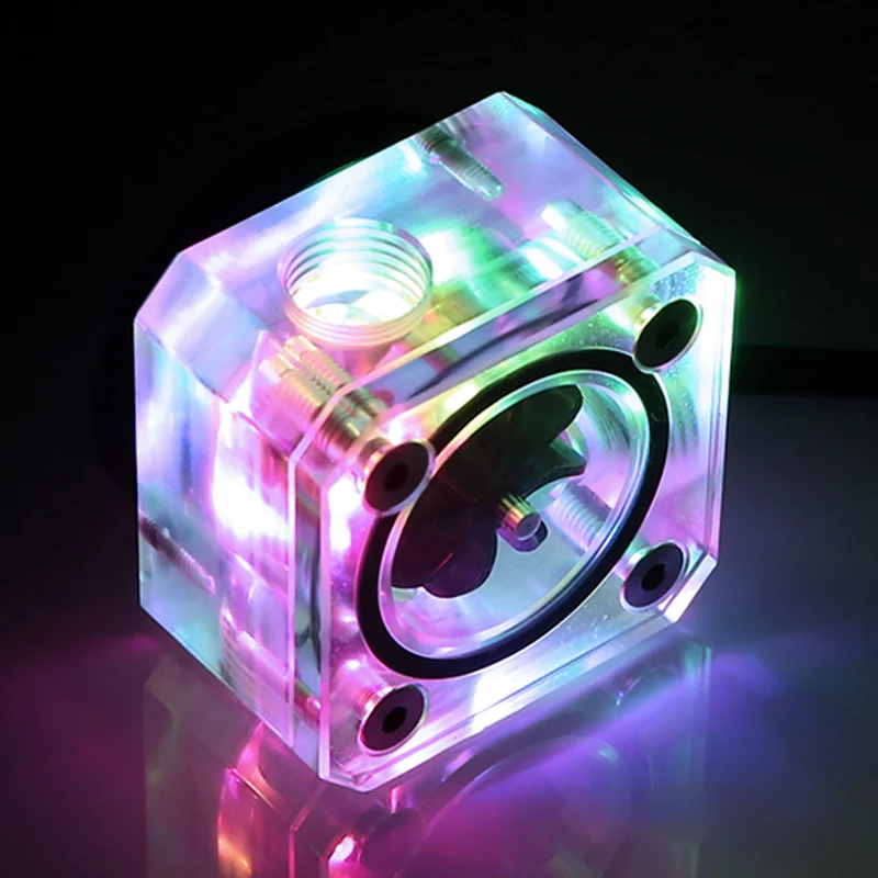 Acrylic Flow Meter G1/4 Thread Water Cooling System Coolant Filter Indicat Computer Cooler Fittings 3-Way Holes B-FMpa-X