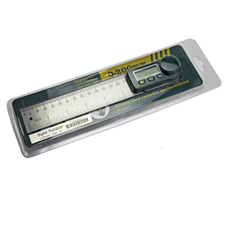 Updated new 200mm 300mm stainless digital protractor inclinometer goniometer digital angle finder meter angle ruler goniometro