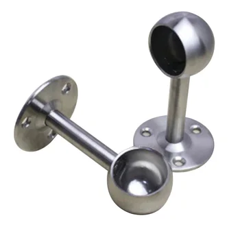 

4 Pcs Shower Curtain Closet Rod Holder Pipe Flange Socket Ceiling Mount Bracket Stainless Steel GQ999