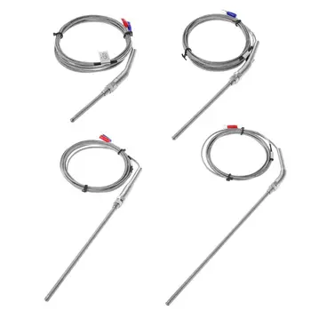 

2020 New 2m K Type Thermocouple Probe 50mm/100mm/150mm/200mm Stainless Steel Thermocouple 0-400C Temperature Sensor