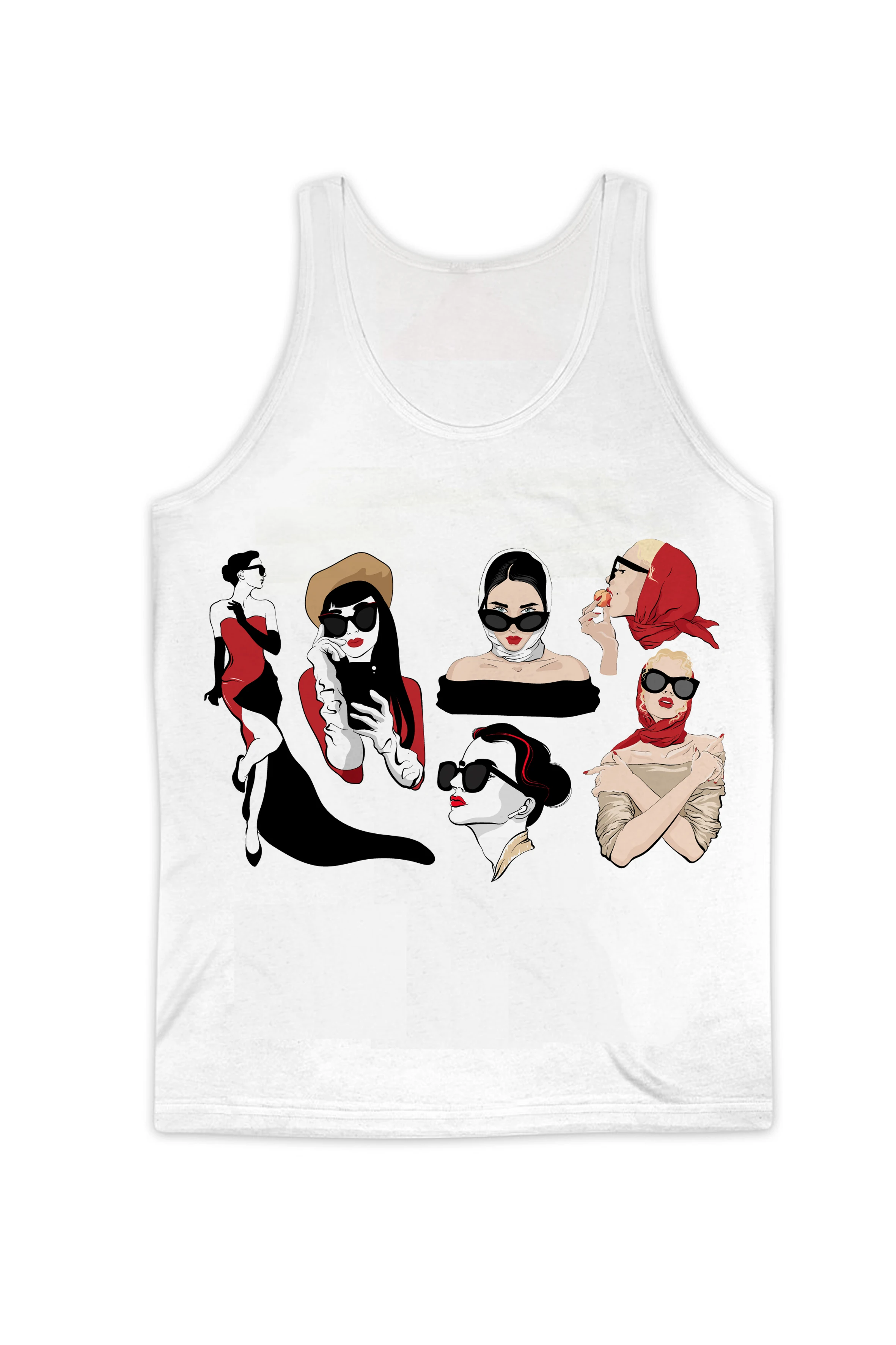 

REAL American SIZE Highclass Woman Sublimation Print Tank top - plus size