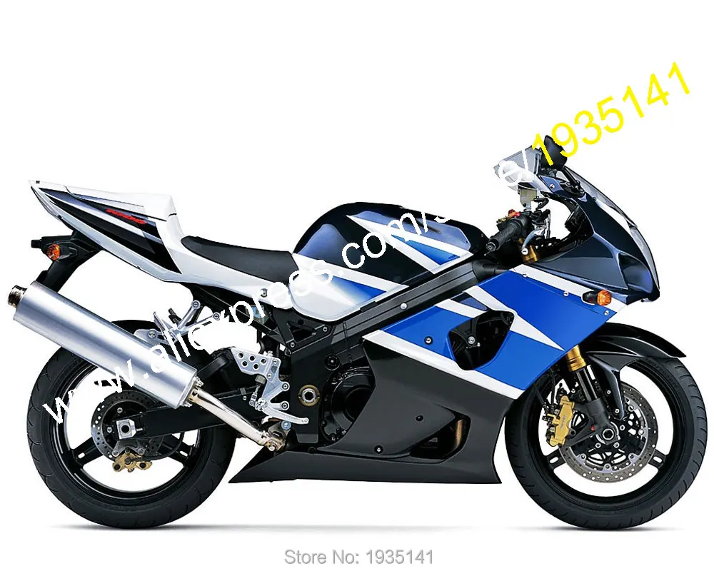 For Suzuki K3 GSXR1000 2003 2004 GSX-R1000 03 04 GSXR 1000 Blue White Black Motorcycle Fairing Kit (Injection molding) | Автомобили и