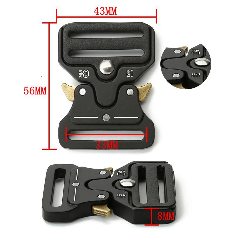 Robuste taktische Gürtelschnalle aus Legierung, 32 mm, 38 mm, 45 mm, Schnellverschluss, militärische Metallschnalle für taktisches Gürtel-Kampftraining – Detail 3