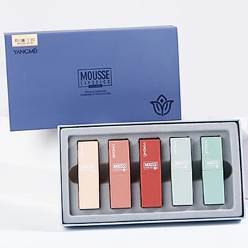 

2019 Non-stick Cup Velvet Matte Lipstick Kit 5pcs Lipstick Set Long-lasting Waterproof Maquiagem Lip tint Makeup Women