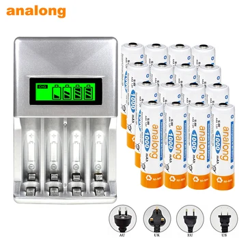 

LCD battery charger for aa aaa rechargeable battery for nimh nicd aa batteria with 16pcs aaa rechargeable battery for clock