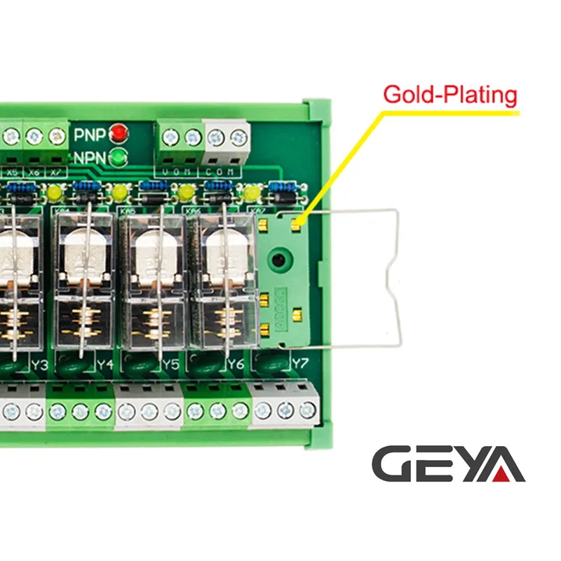 GEYA NG2R 8 канальный релейный щит 12 В 24 В релейный пульт дистанционного управления релейный модуль AC DC 1NO1NC