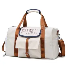 Разделительная дорожная сумка для женщин и мужчин, обувь для фитнеса, сумка для хранения вещей, сумки из ткани Оксфорд, багаж с блестками и буквенным принтом, выходные сумки