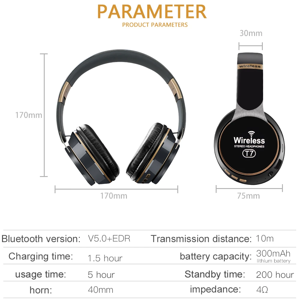 Bluetooth Headphones Wireless Headphone 3D Stereo Support TF Card 3 5mm With Foldable For Cell Phone Audifonos Gamer Earphone