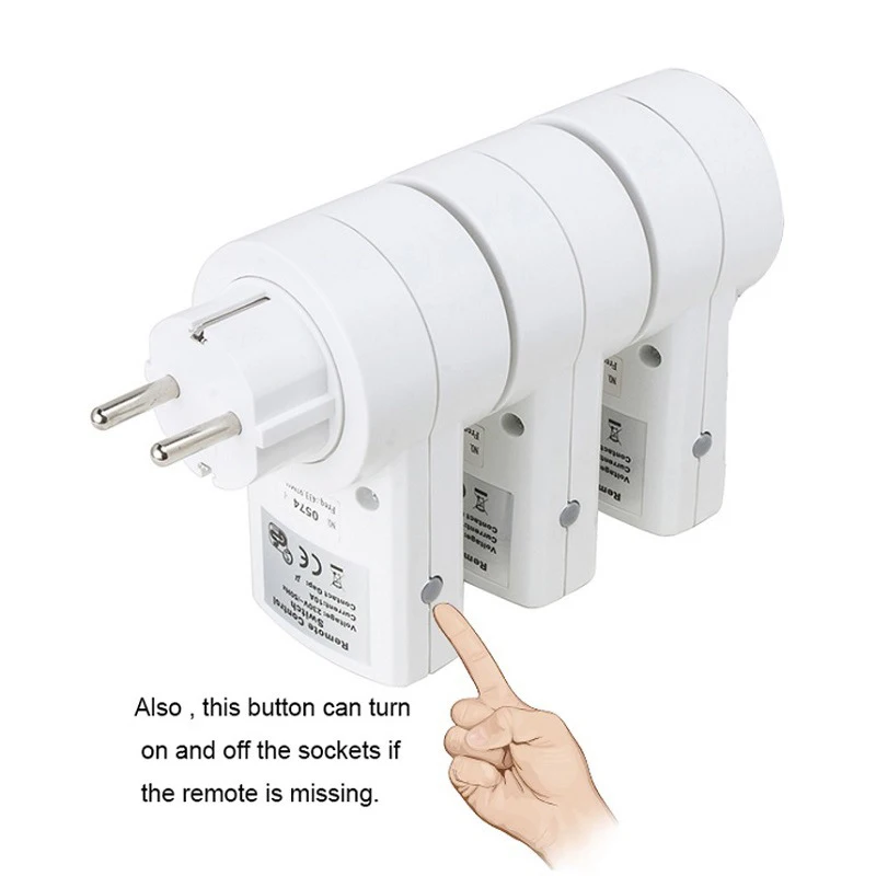 For EU Wireless Light Switch Plug Smart Socket 433 Mhz Smart Home Remote Control Power Outlet for Broadlink Rm Pro