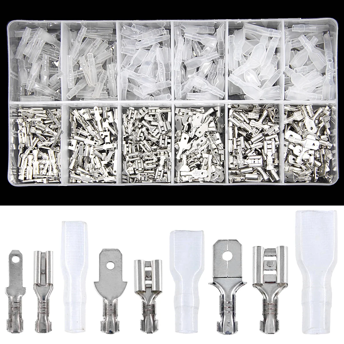 450PCS 2 8 4 8 6 3mm Assorted Automotive Splice font b Crimp b font Terminals