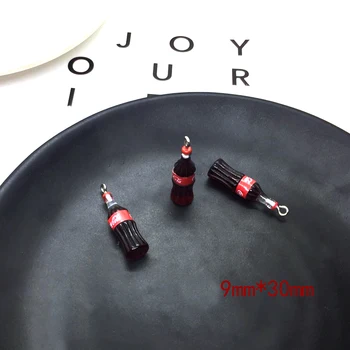 

10pcs 9*30mm Cute Resin Coke Bottle Pendants Charms For Jewelry Making DIY Decoration Necklace Earrings Keychains Accessories