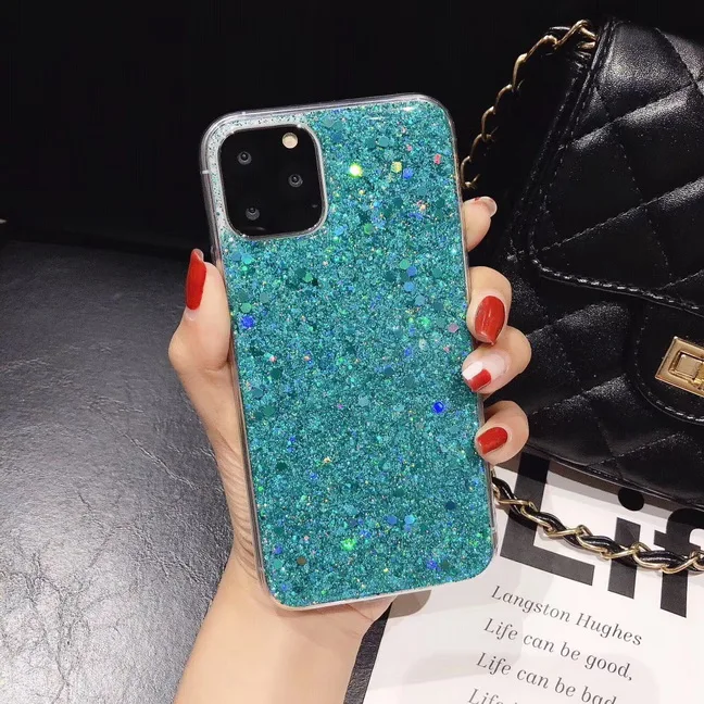 Для iPhone 11 Pro XS Max XR X 8 7 6 6S Plus 5 5S SE чехол Блестящий Мягкий ТПУ чехол