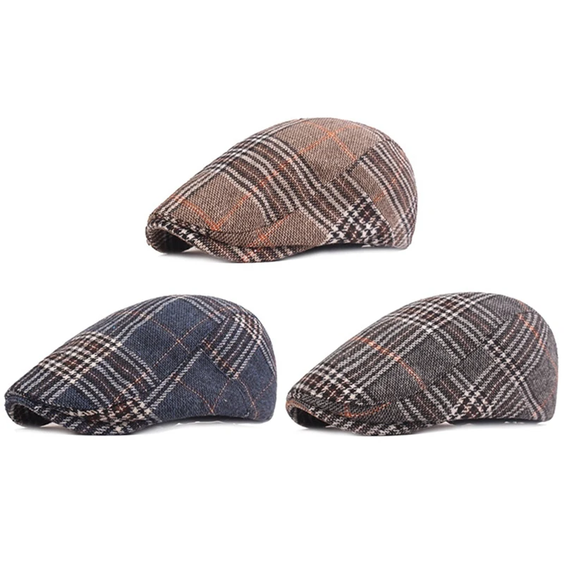 Fashion Octagonal Cap Newsboy Beret Hat Autumn And Winter Hats For Men's International Superstar Jason Statham Male Models