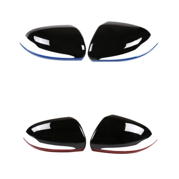 

2Pcs Car Rearview Mirror Cover Black for Mercedes-Benz C E GLC S Class W205 W213 With