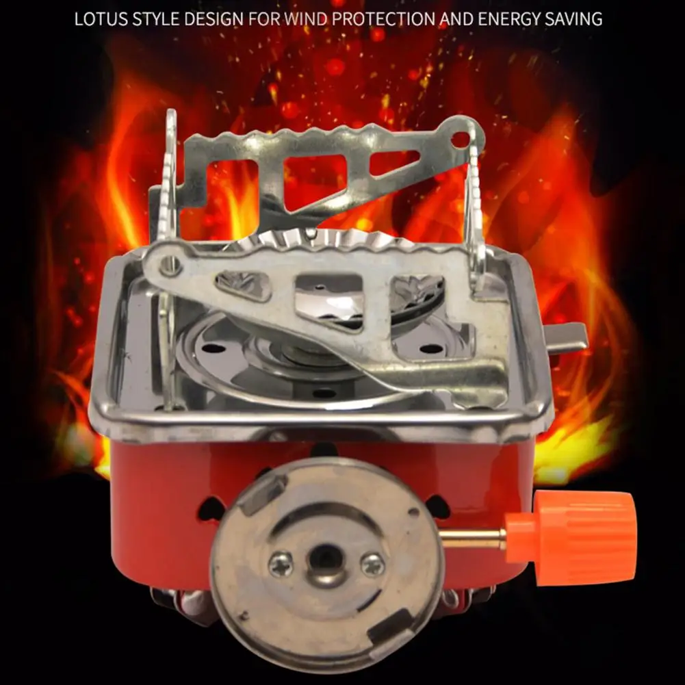 Electronic Ignition Camping Stove Card Type 2800W Aluminum Alloy Folding Outdoor Gas Furnace Outdoor Tools Camping Equipment camping stove
