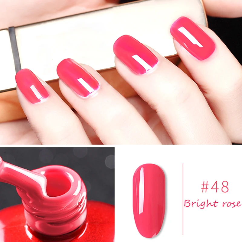 SYP10-48 6 Colours Red Series Nail Polish 5ml Soak Off UV Gel Polish Glue Lacquer Manicure Art Varnish Tool Gel Polish Colour Base Coat - Цвет: SYP10-48
