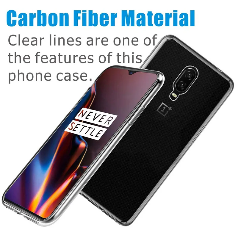 Оригинальный прозрачный ТПУ чехол для OnePlus 6/6T Ультратонкий Мягкий силиконовый