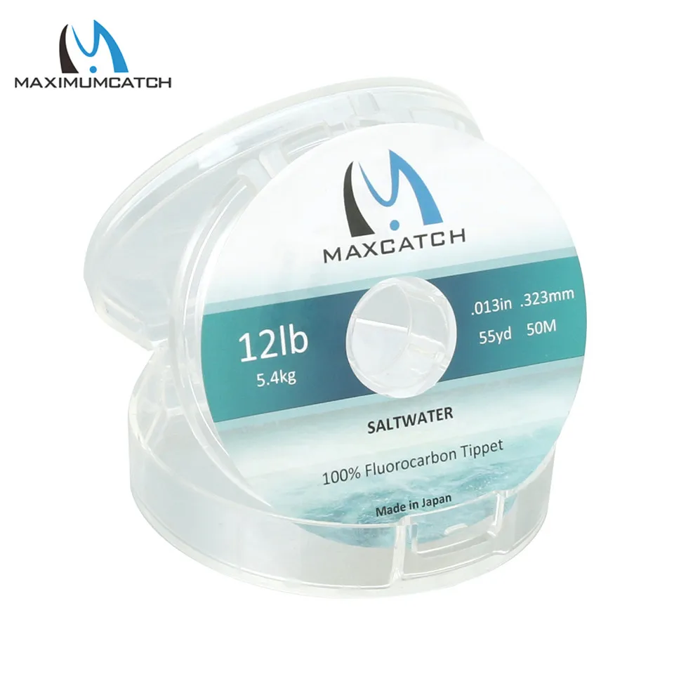 Maximumcatch 100% Pure Fluorocarbon Saltwater Tippet Fishing Line 12-20LB  Test Leader Fly Line Fast Sinking 50M - AliExpress