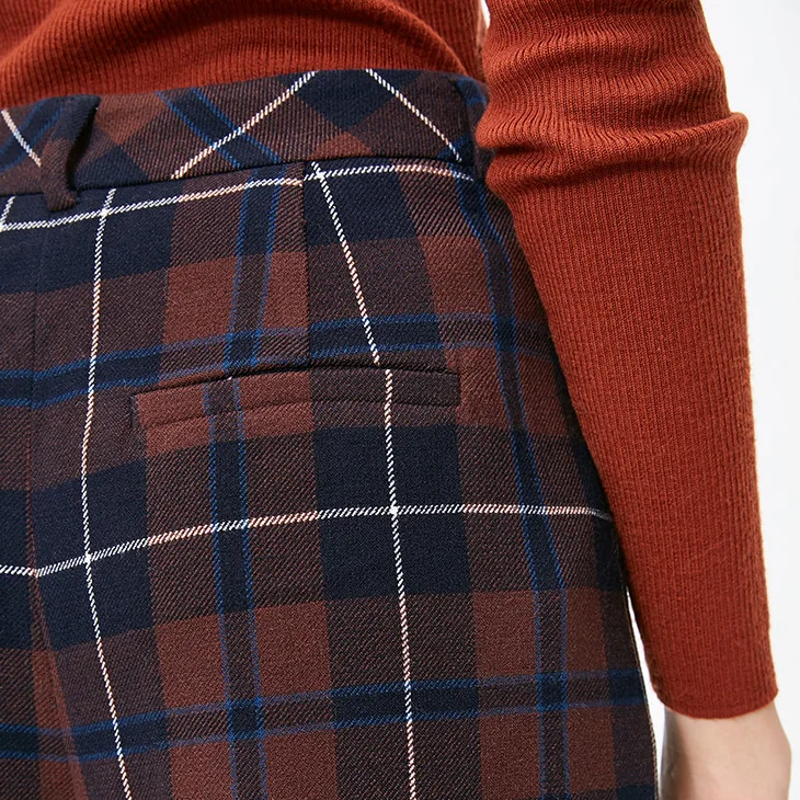 Vero Moda Новые поступления OL Стиль Женские клетчатые широкие брюки повседневные Капри | 31846J522