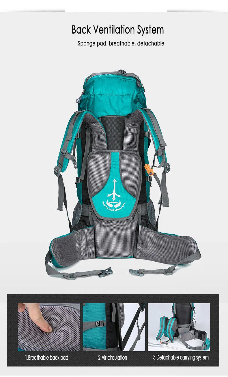 80L mochila туристический рюкзак мочила для похода туризма рюкзаки путешествия Горный рюкзак Водонепроницаемый треккинг туристический