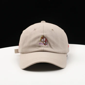 

Unicorn baseball cap female face small wide eaves summer casual hat embroidery letter tide