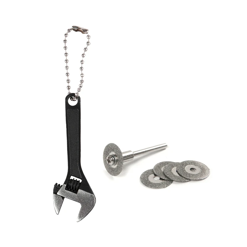 HLZS 5 PCS 22mm Emery Diamond Cutting Blades Drill Bit 1 Mandrel with