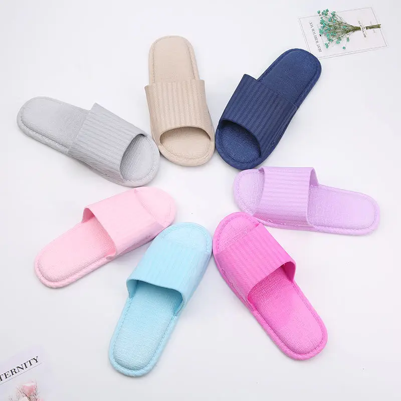 

Soft Home Slippers Couple Summer Indoor Skid Proof Bathroom Slippers Sandals Hotel Y6Y00125
