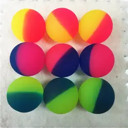 5,5 см двухцветные резиновые прыгающие Мячи попрыгуны прыжки материя поверхность Спорт на открытом воздухе забавные игрушки для детей