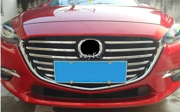 

ABS Chrome Front Central Grille Grill Plate Strip Cover Trim 12 Pcs/set Fit For Mazda 3 2017 2018