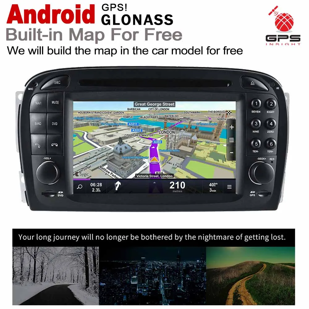 Мультимедийный плеер для Mercedes Benz S Class W220 1995 ~ 2005 NTG HD DSP Android 8 0 up автомобильный DVD GPS