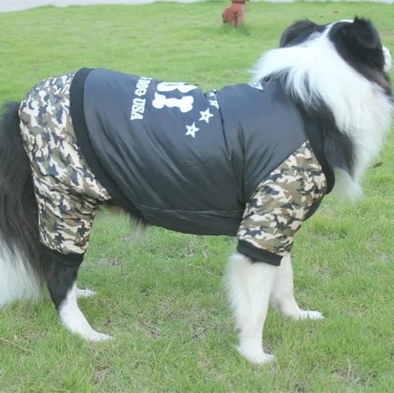 

High Quality Big Dog Vest Jacket Winter Warm Pet Dog Clothes For Small Large Dogs FBI Coat Dogs Pets Clothing French 7XL 8XL 9XL