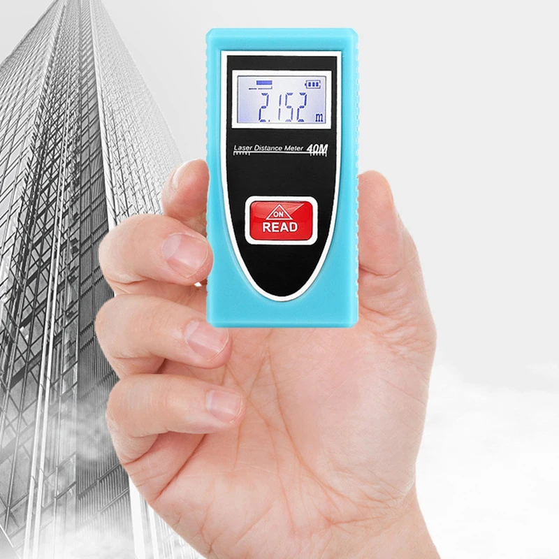 40 meters MINI Rangefinder Laser Distance Meter Rechargeable Digital Laser Ruler for Building Height Length Distance Measurement
